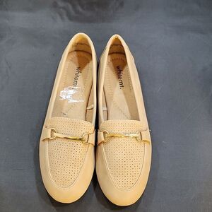 WHITEMT ALMOND TOE SLIP-ON STYLE WOMEN'S FLAT